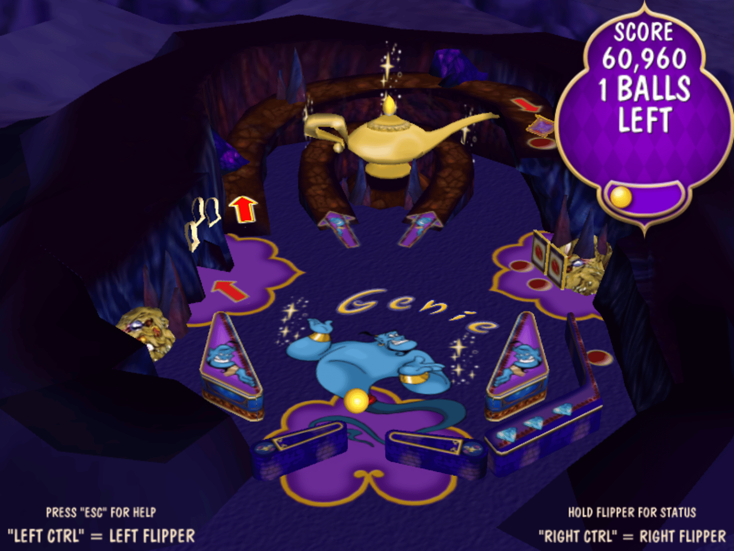 Aladdin Pinball screenshot