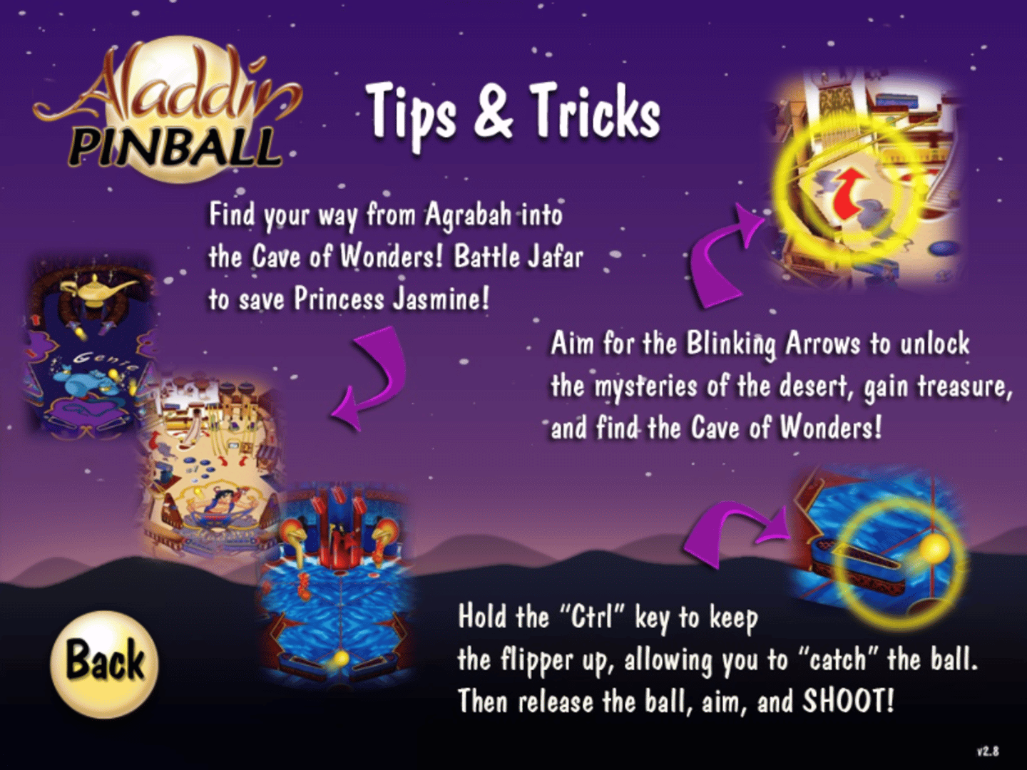 Aladdin Pinball screenshot