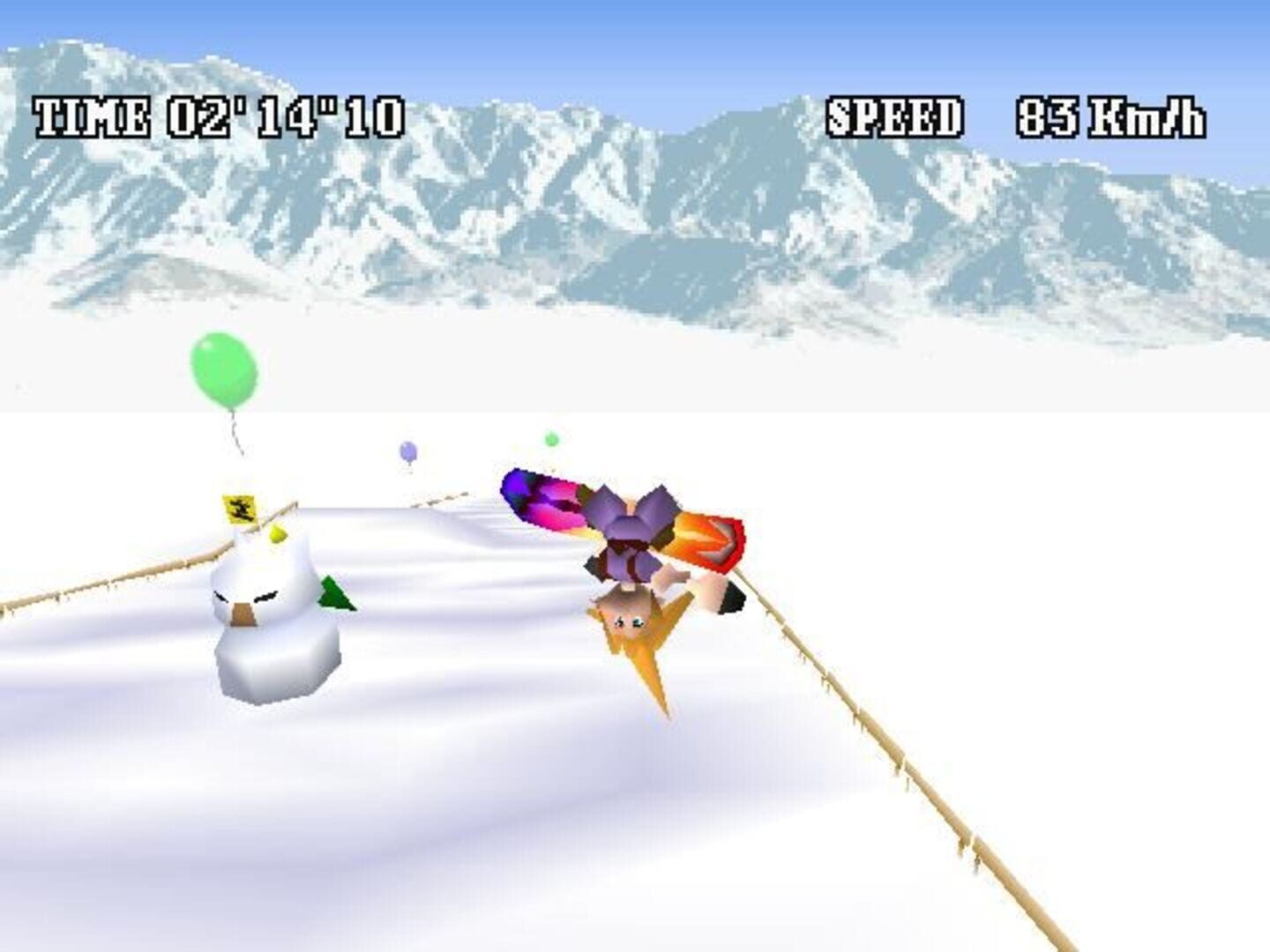Captura de pantalla - Final Fantasy VII Snowboarding