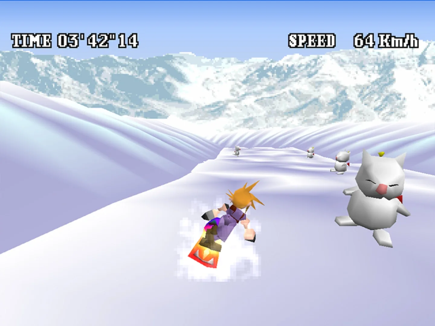 Captura de pantalla - Final Fantasy VII Snowboarding