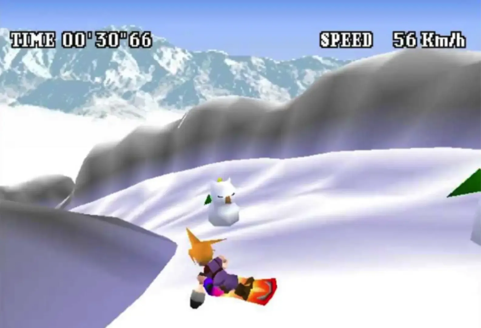 Captura de pantalla - Final Fantasy VII Snowboarding