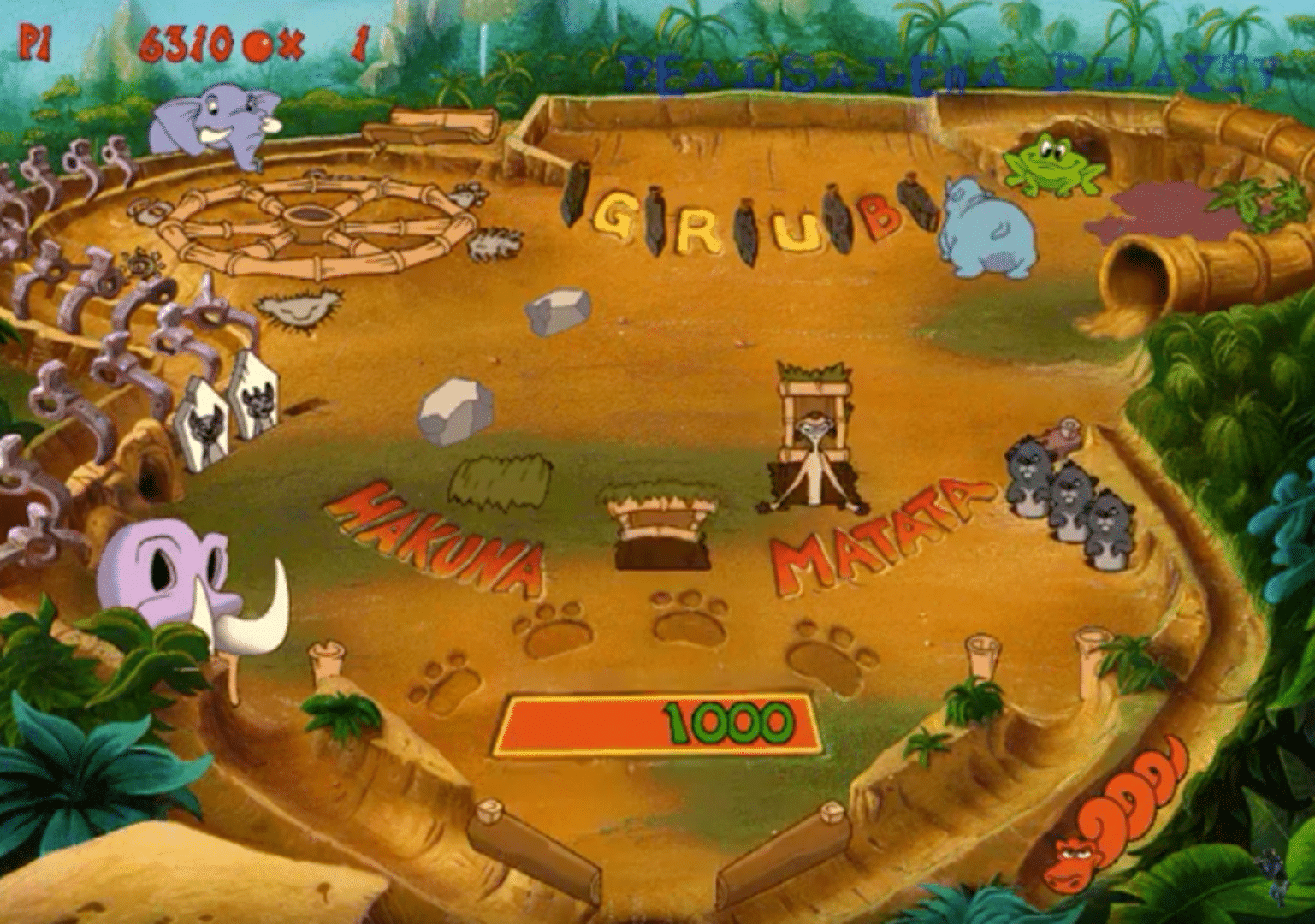 Disney's Hot Shots: Timon and Pumbaa's Jungle Pinball screenshot