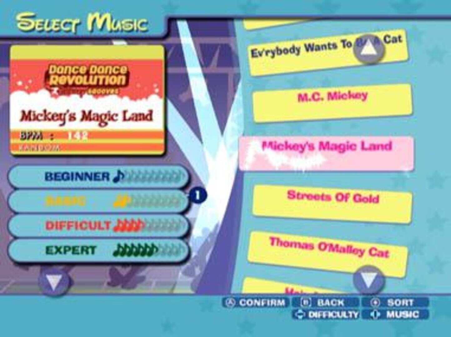 Captura de pantalla - Dance Dance Revolution: Disney Grooves
