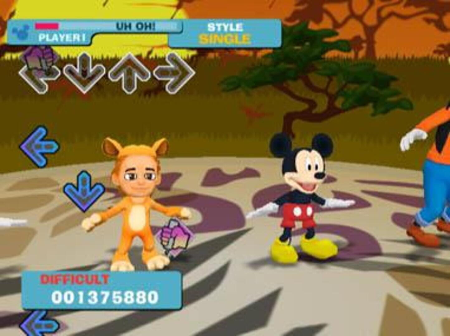 Captura de pantalla - Dance Dance Revolution: Disney Grooves