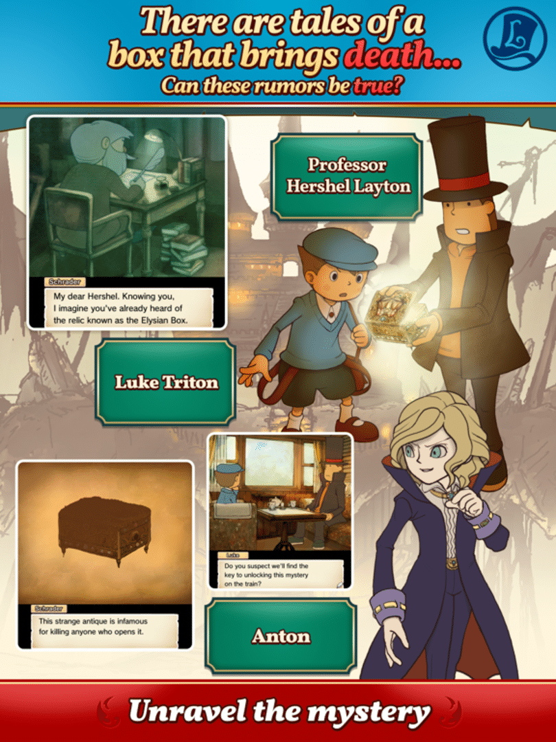 Professor Layton and the Diabolical Box HD for Mobile screenshot