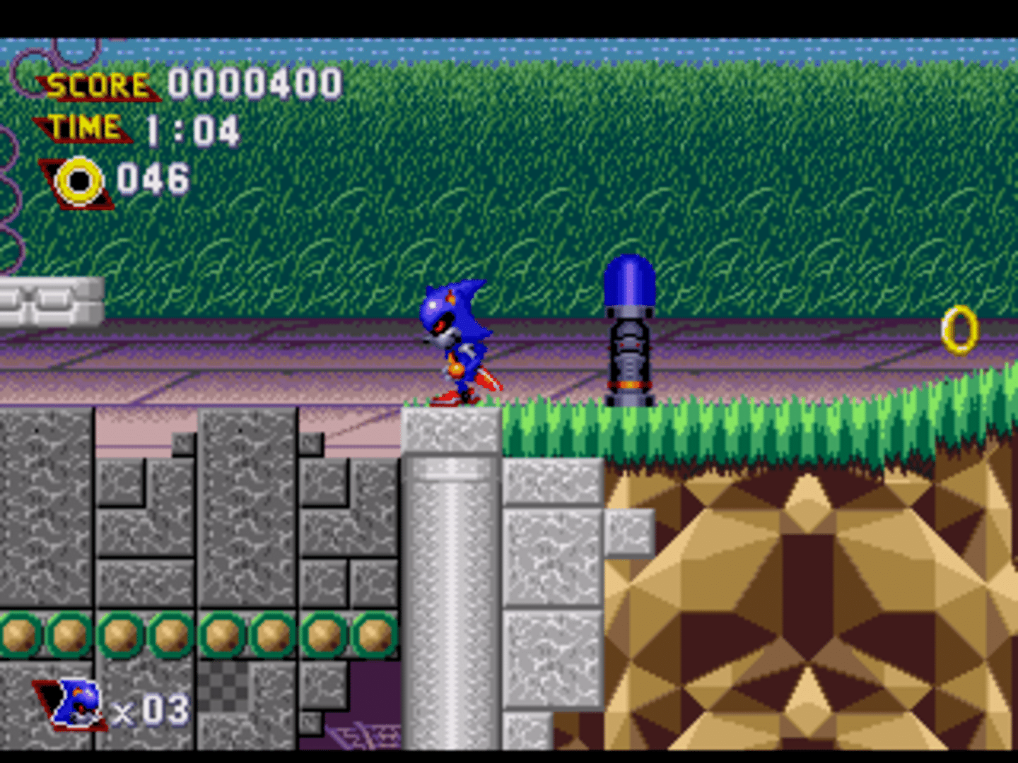 Metal Sonic Hyperdrive Lone Devil Sega Genesis Video Game 