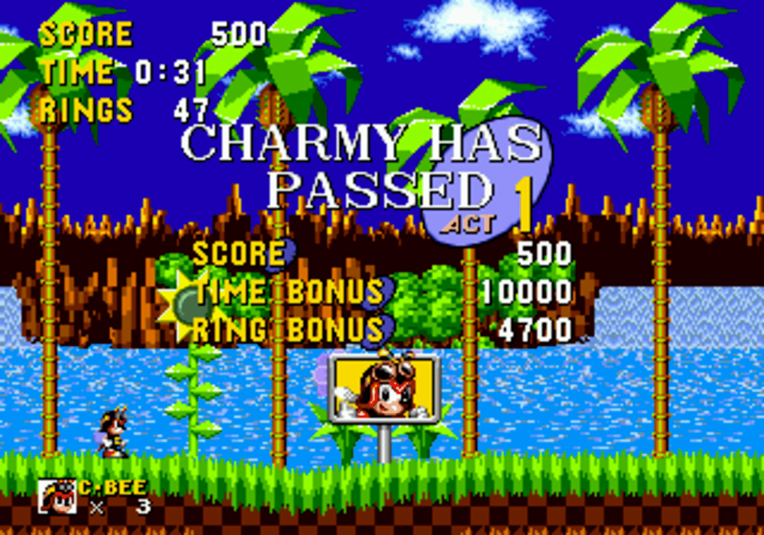 Charmy Bee in Sonic the Hedgehog screenshot