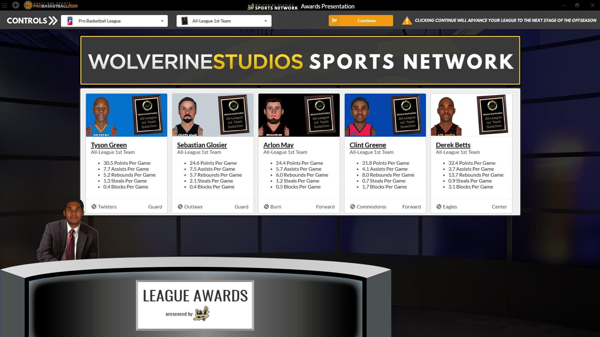 Draft Day Sports: Pro Basketball 2020 - Screenshot