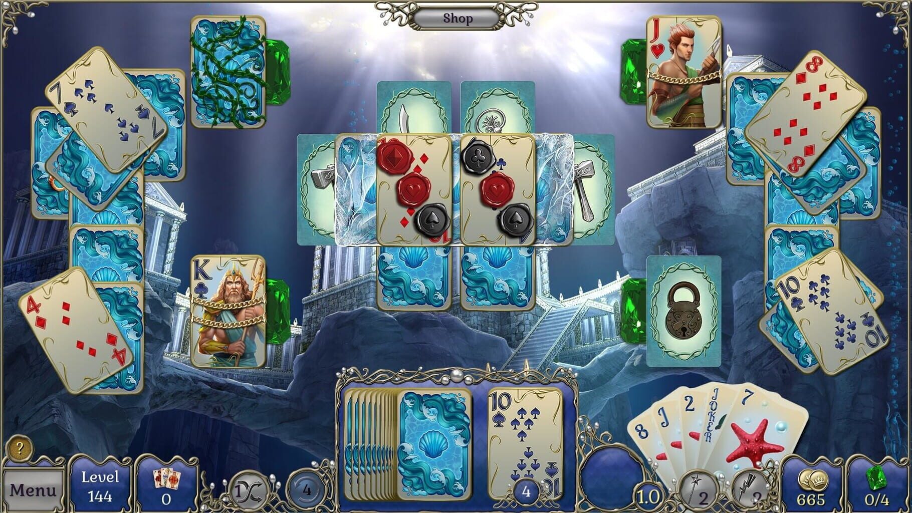 Captura de pantalla - Jewel Match Atlantis Solitaire: Collector's Edition