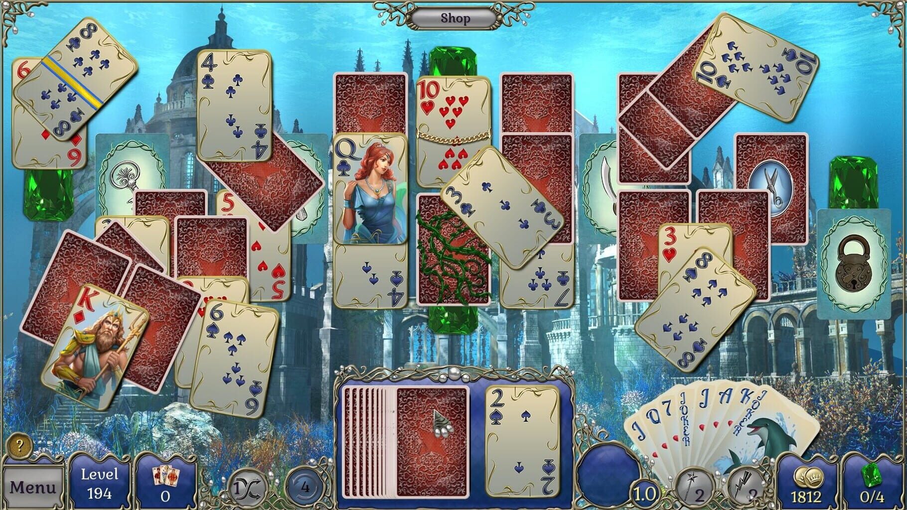 Captura de pantalla - Jewel Match Atlantis Solitaire: Collector's Edition