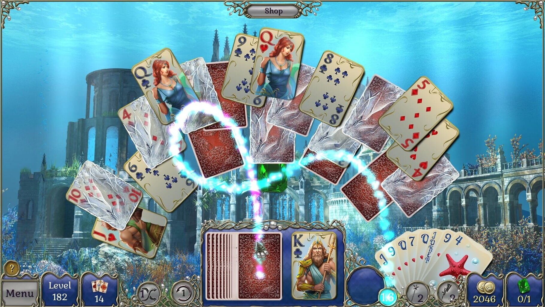 Captura de pantalla - Jewel Match Atlantis Solitaire: Collector's Edition