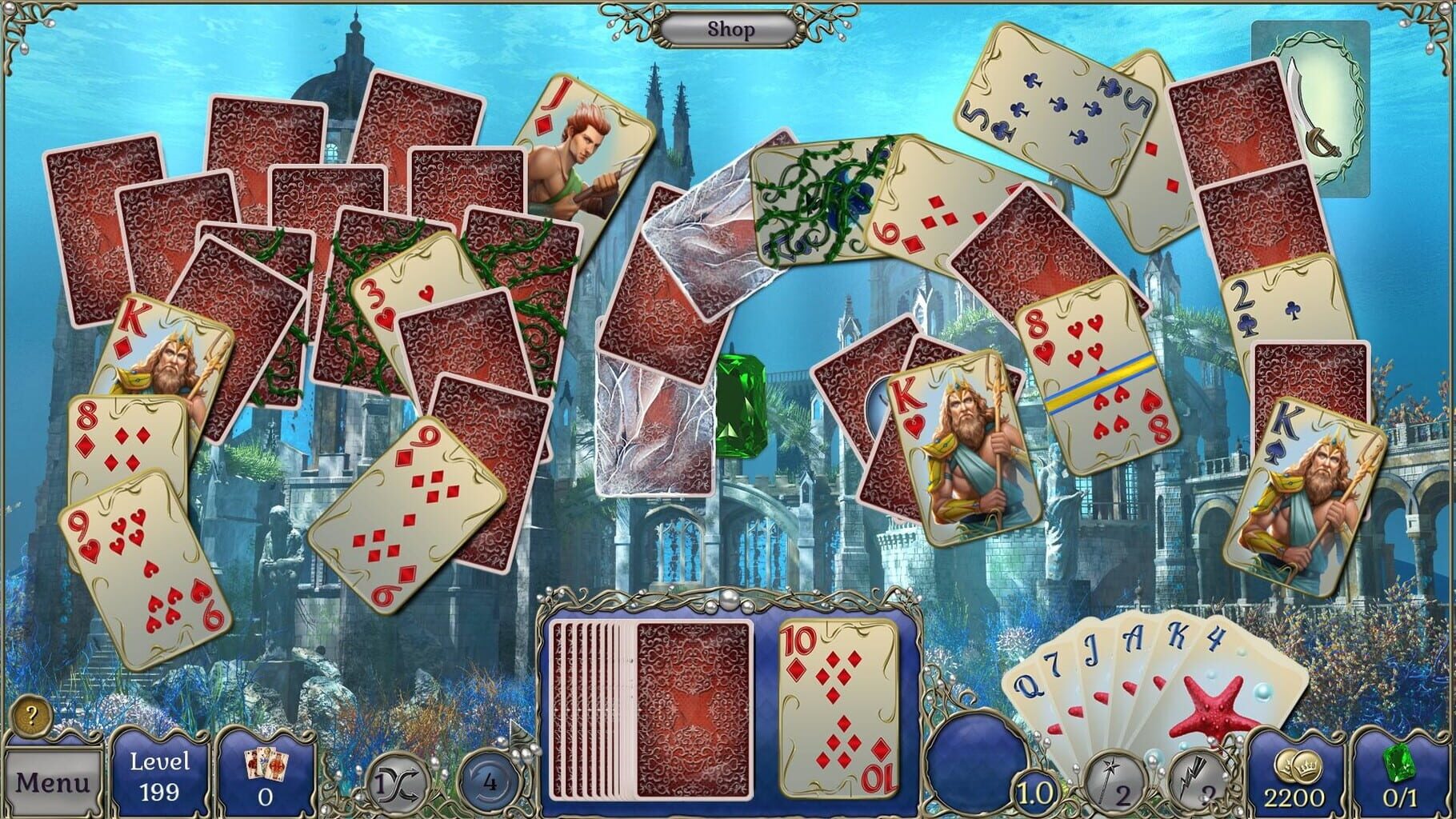 Captura de pantalla - Jewel Match Atlantis Solitaire: Collector's Edition