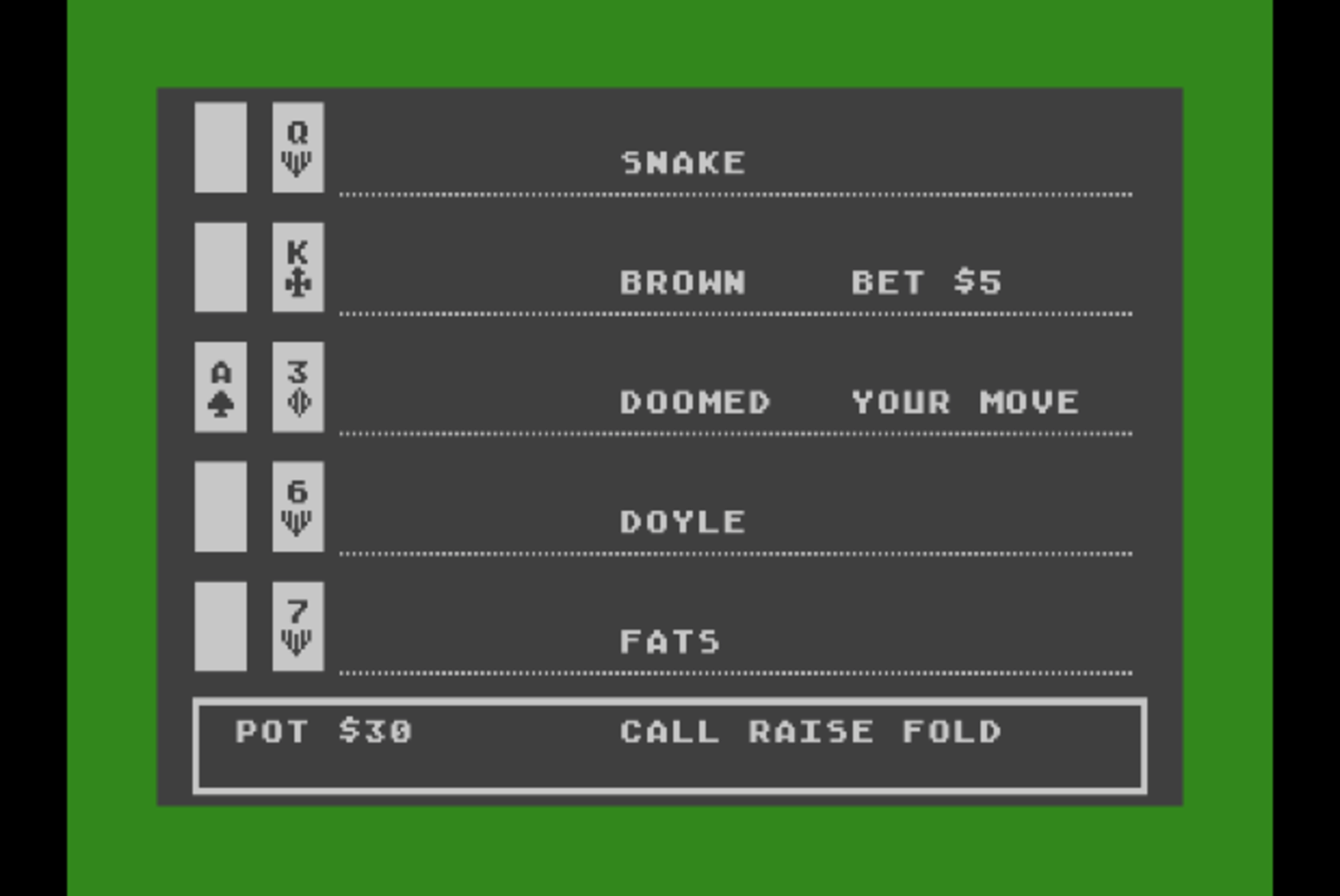 Five Card Stud Poker screenshot