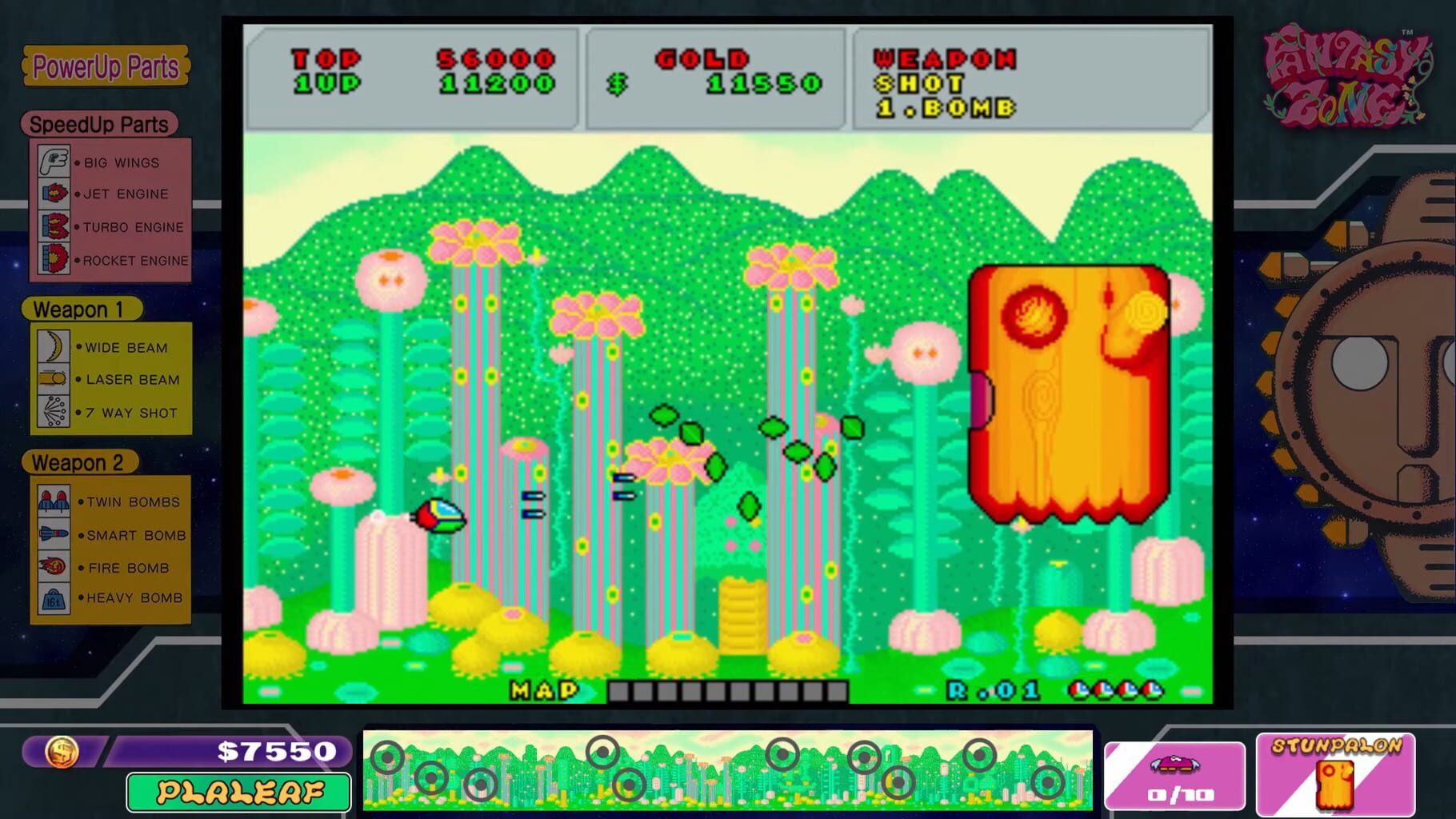 Sega Ages Fantasy Zone screenshot