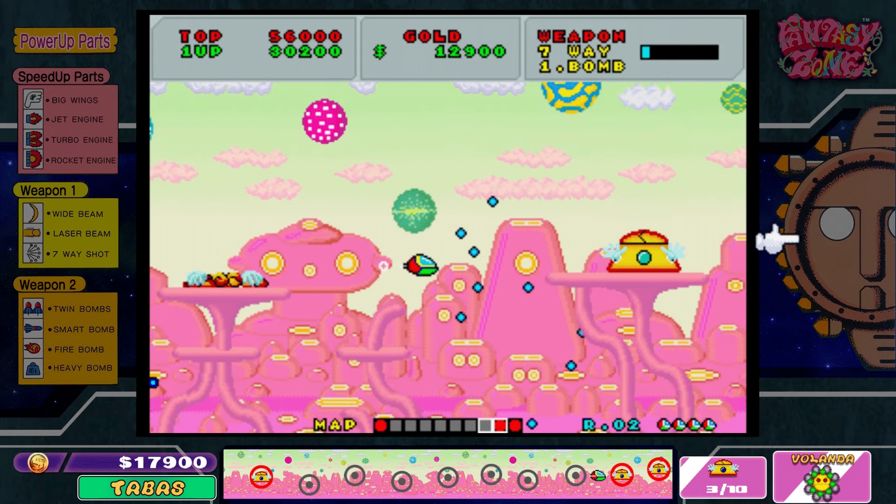 Sega Ages Fantasy Zone screenshot
