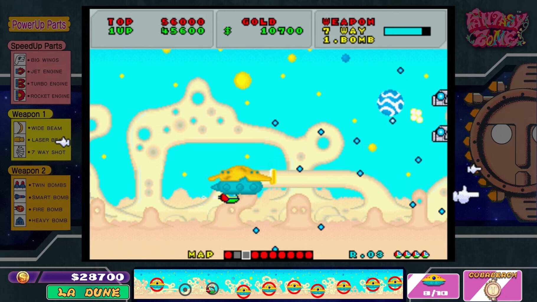 Sega Ages Fantasy Zone screenshot