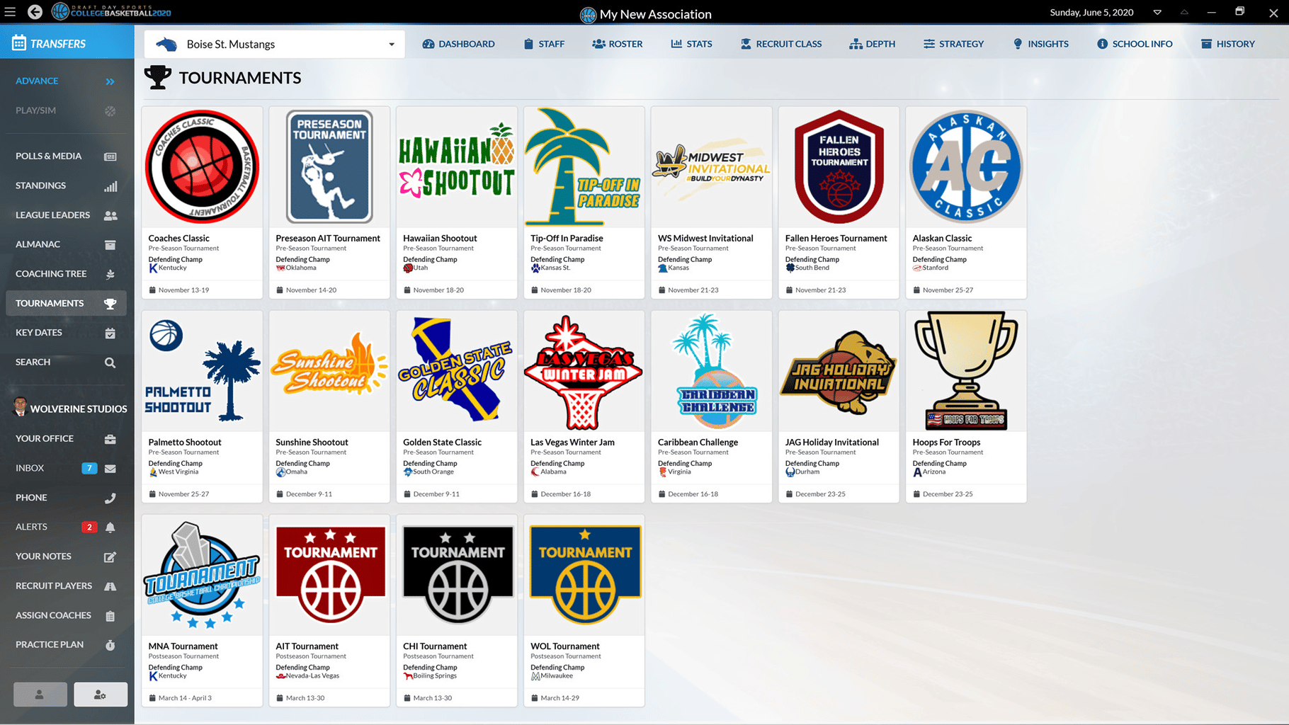 Draft Day Sports: College Basketball 2020 screenshot