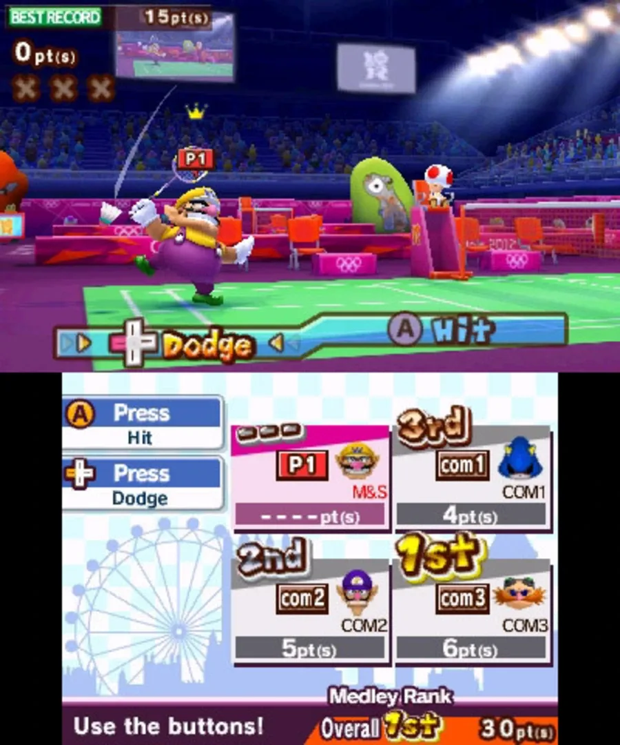 Captura de pantalla - Mario & Sonic at the London 2012 Olympic Games