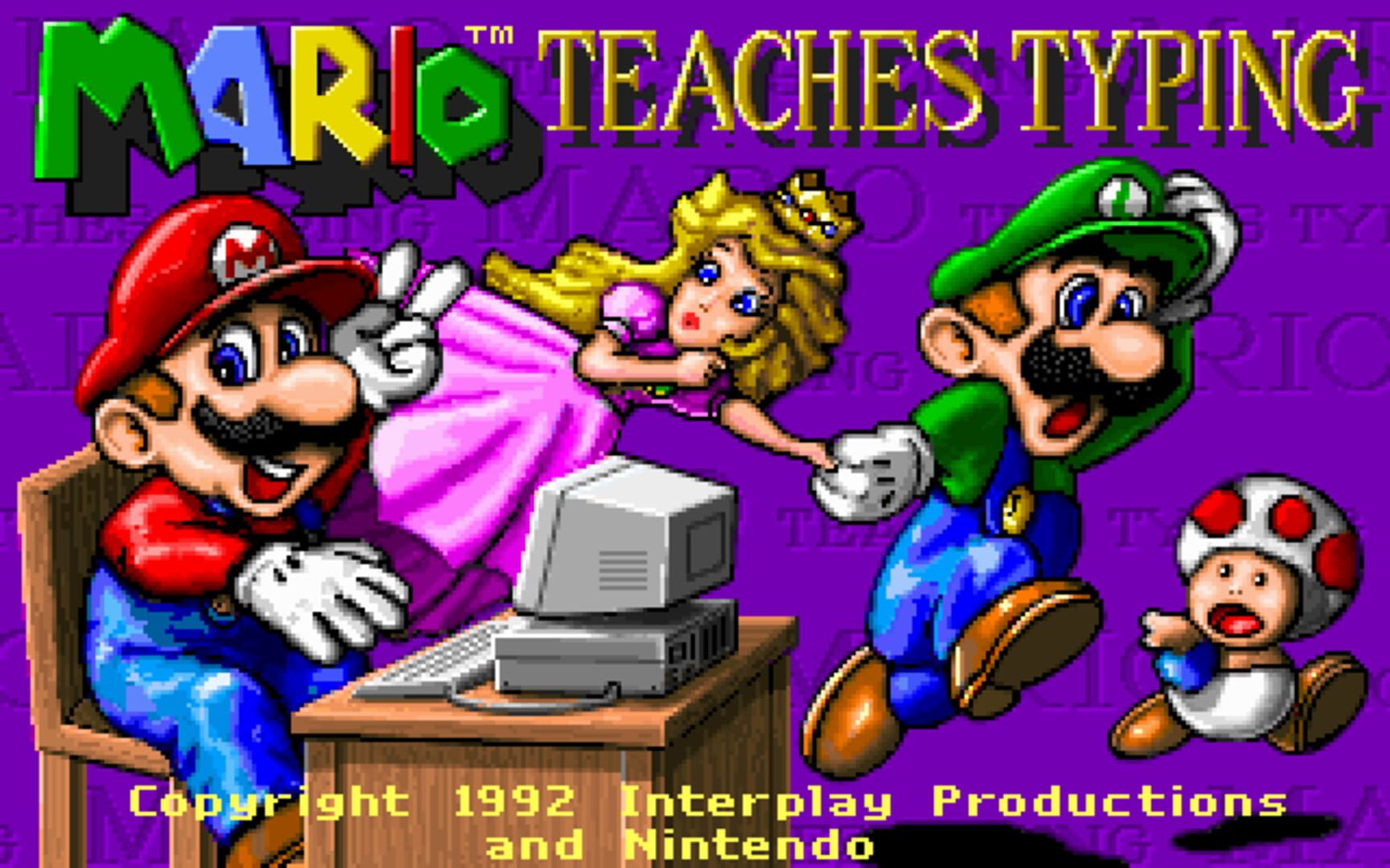 Captura de pantalla - Mario Teaches Typing