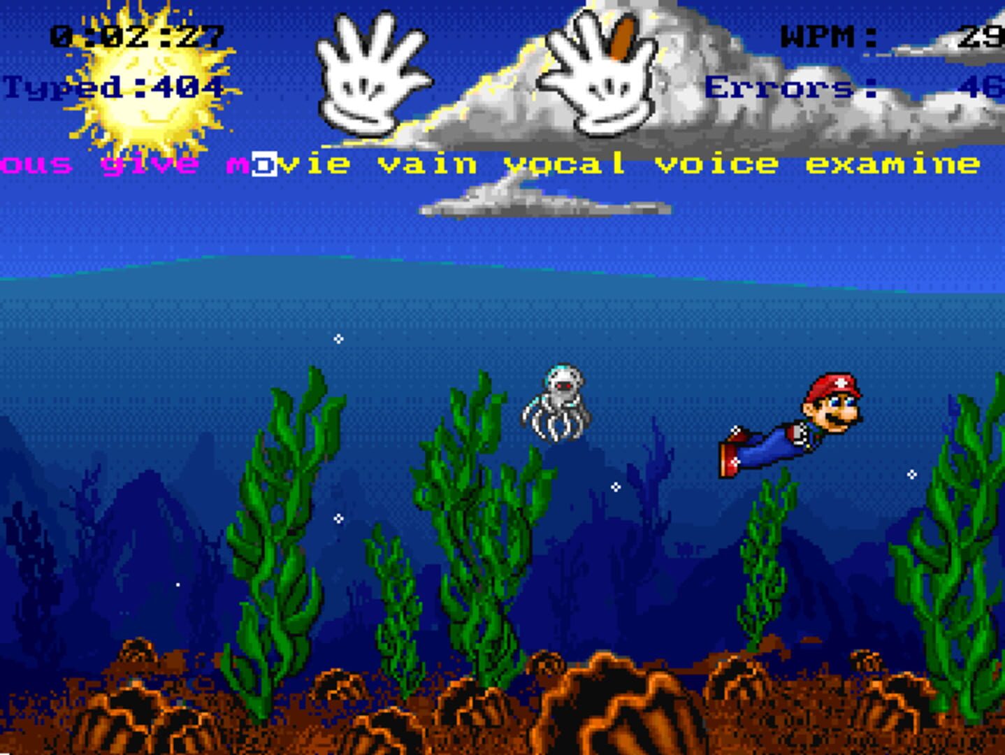 Captura de pantalla - Mario Teaches Typing 2