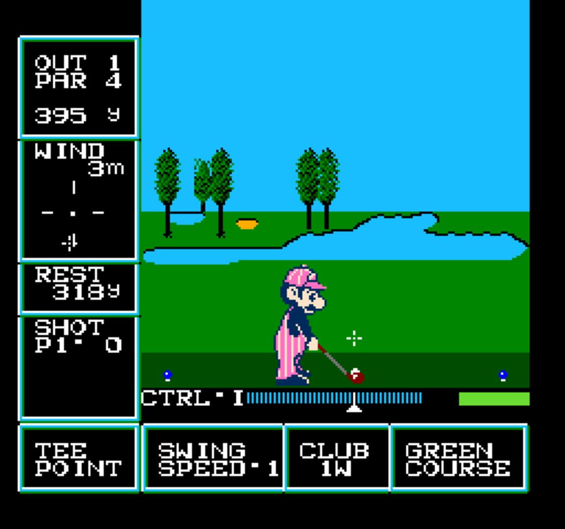 Captura de pantalla - Family Computer Golf: U.S. Course