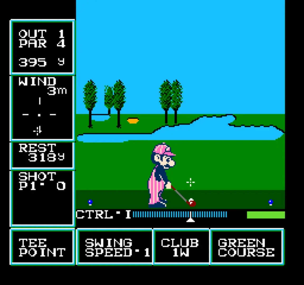 Captura de pantalla - Family Computer Golf: U.S. Course