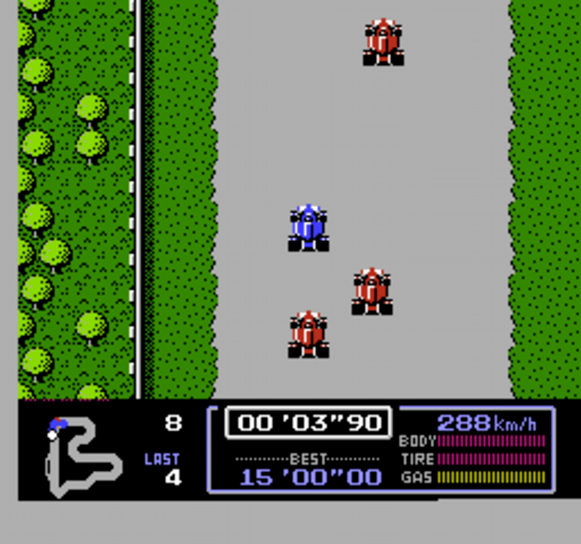 Famicom Grand Prix: F-1 Race screenshot