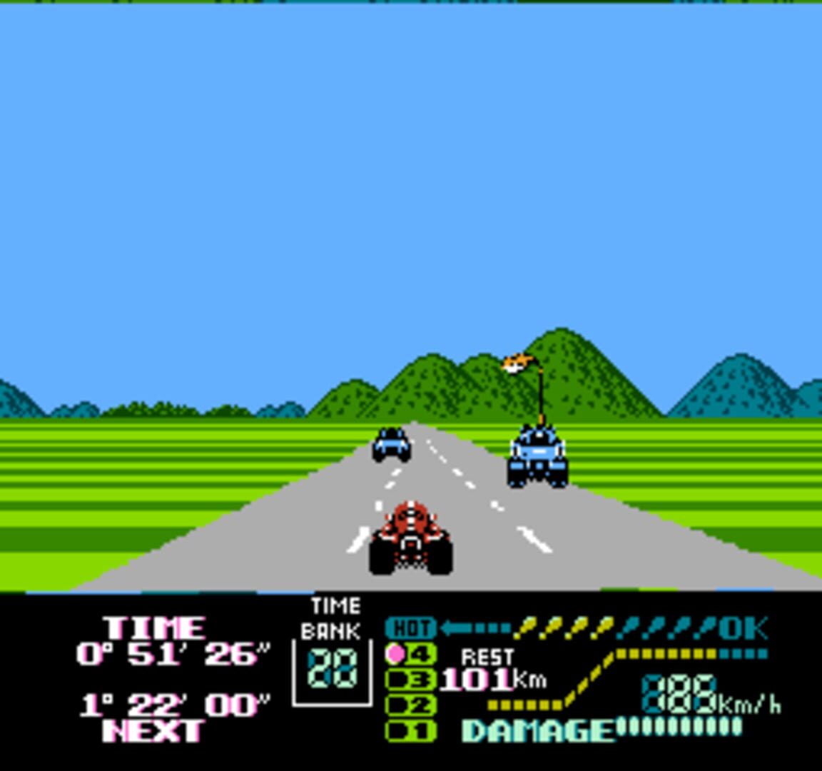 Captura de pantalla - Famicom Grand Prix II: 3D Hot Rally