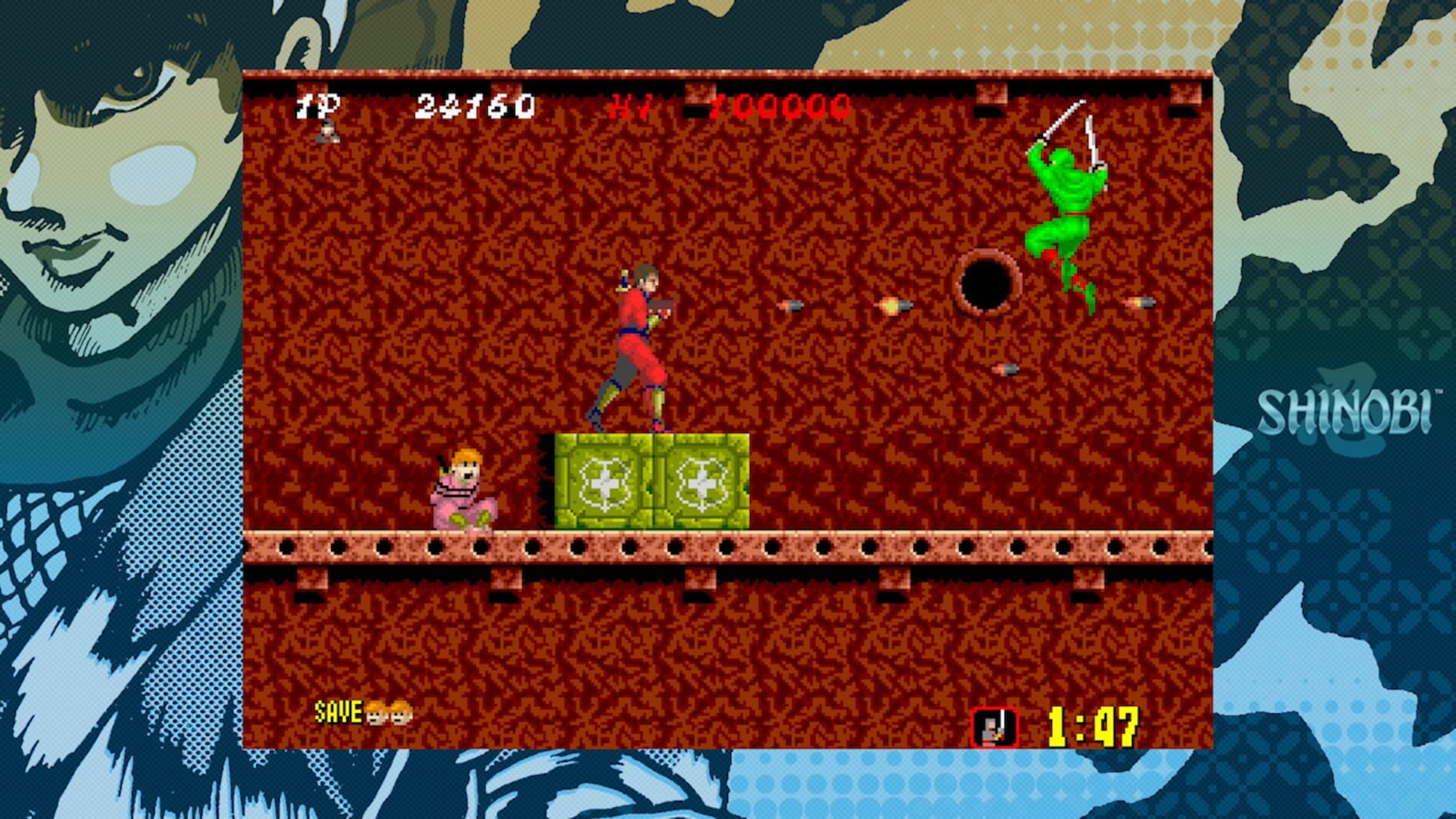 Sega Ages Shinobi screenshot