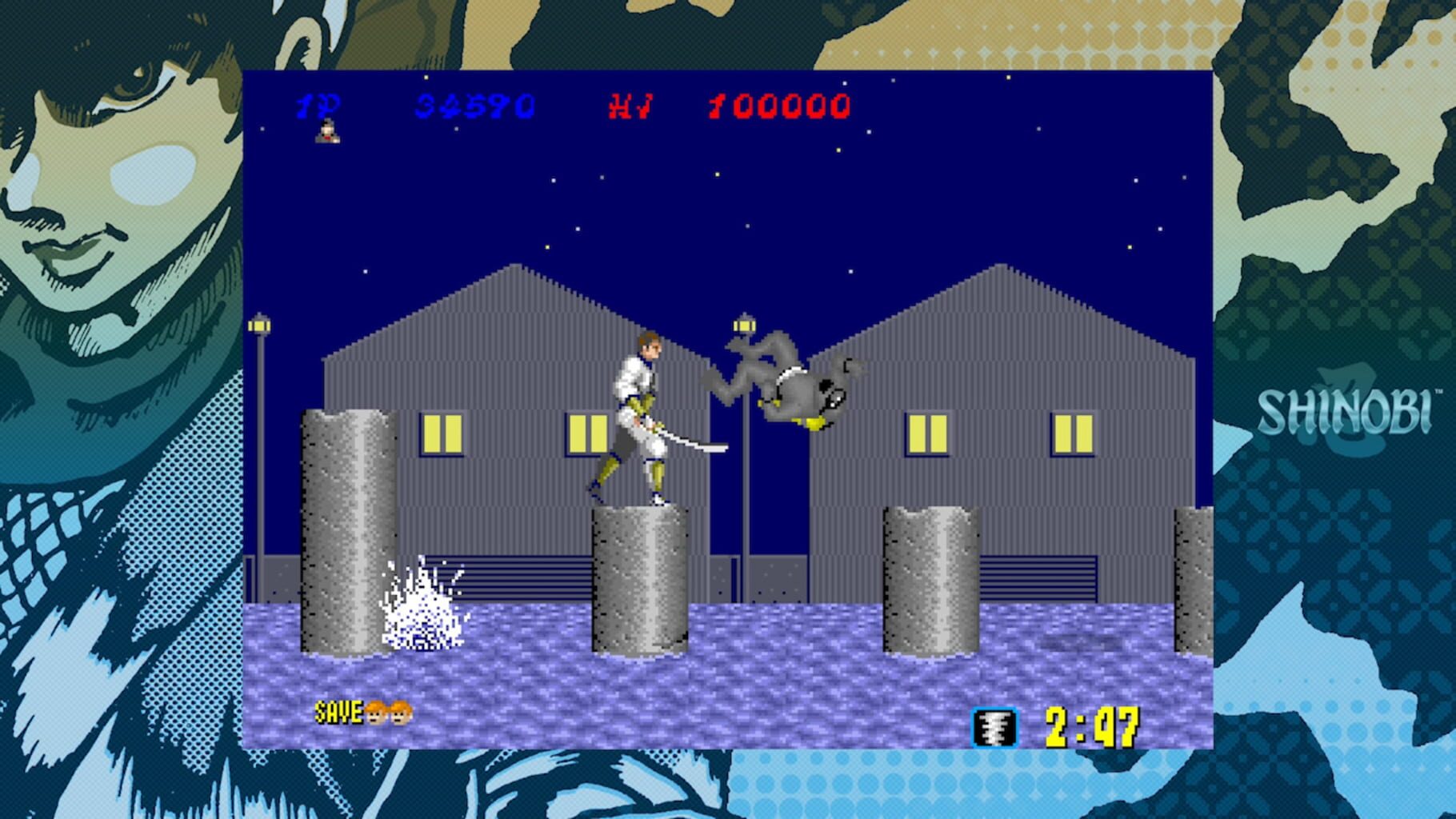 Sega Ages Shinobi screenshot