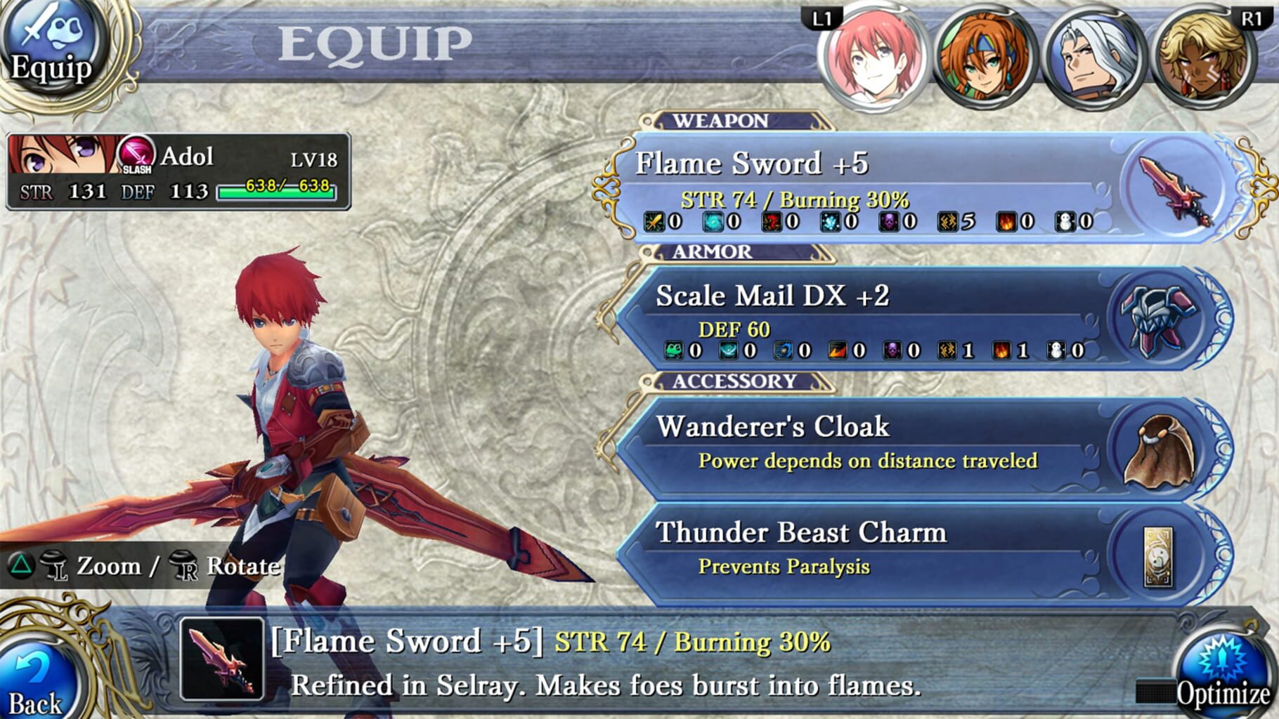 Ys: Memories of Celceta screenshot