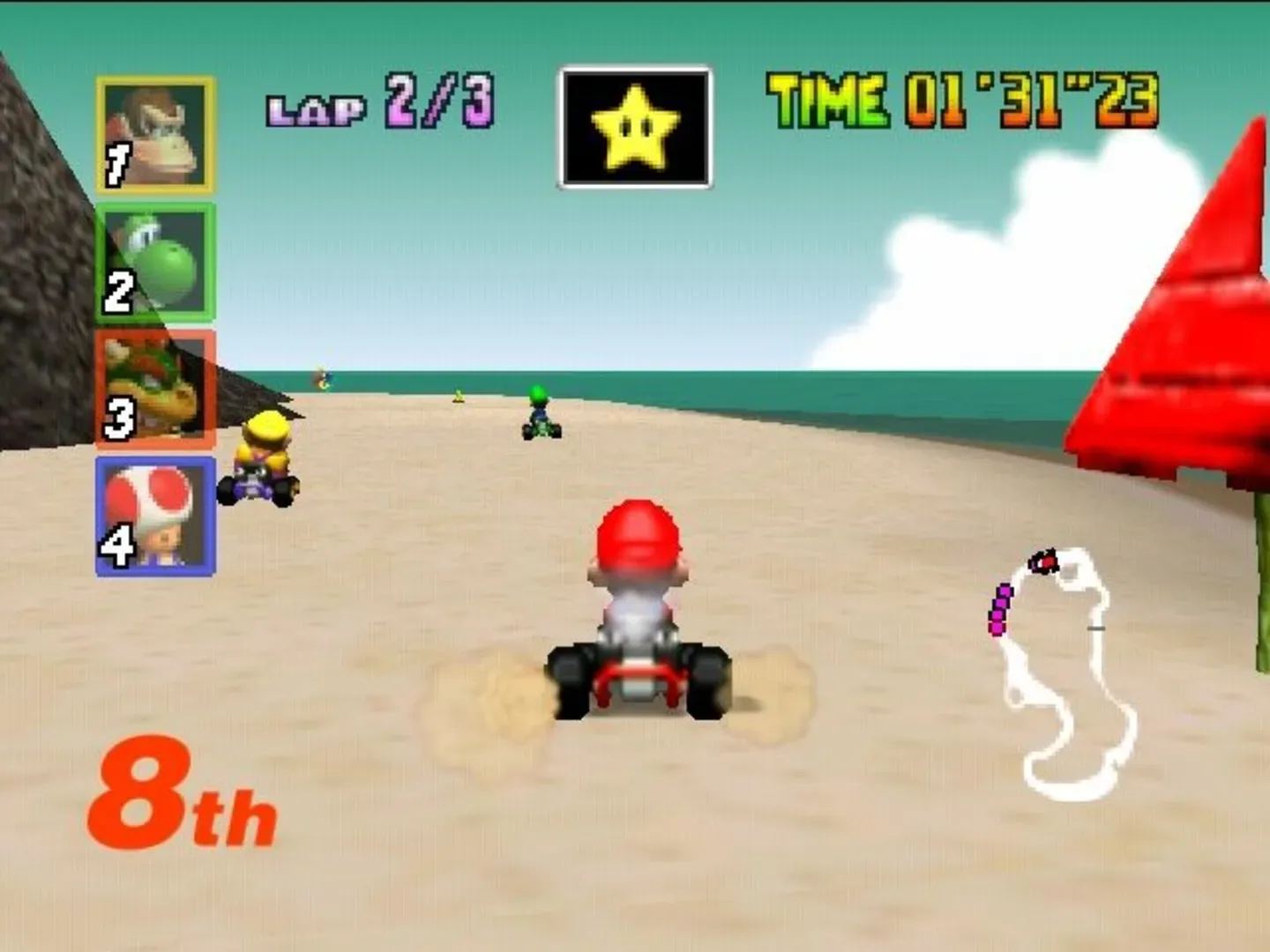 Captura de pantalla - Mario Kart 64