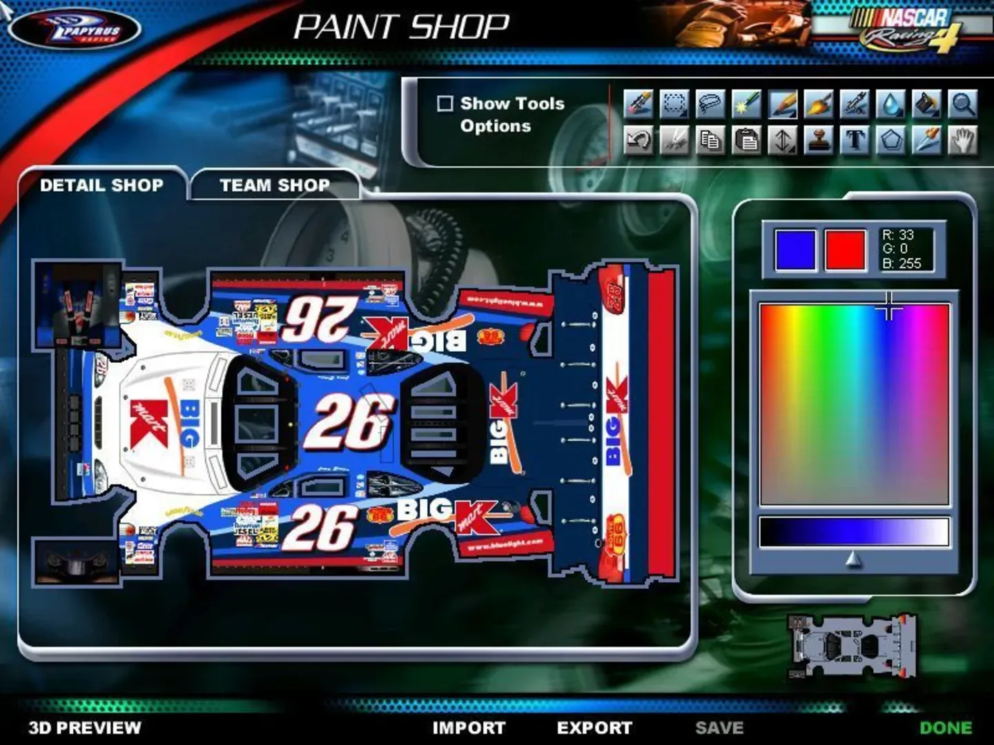 Captura de pantalla - NASCAR Racing 4