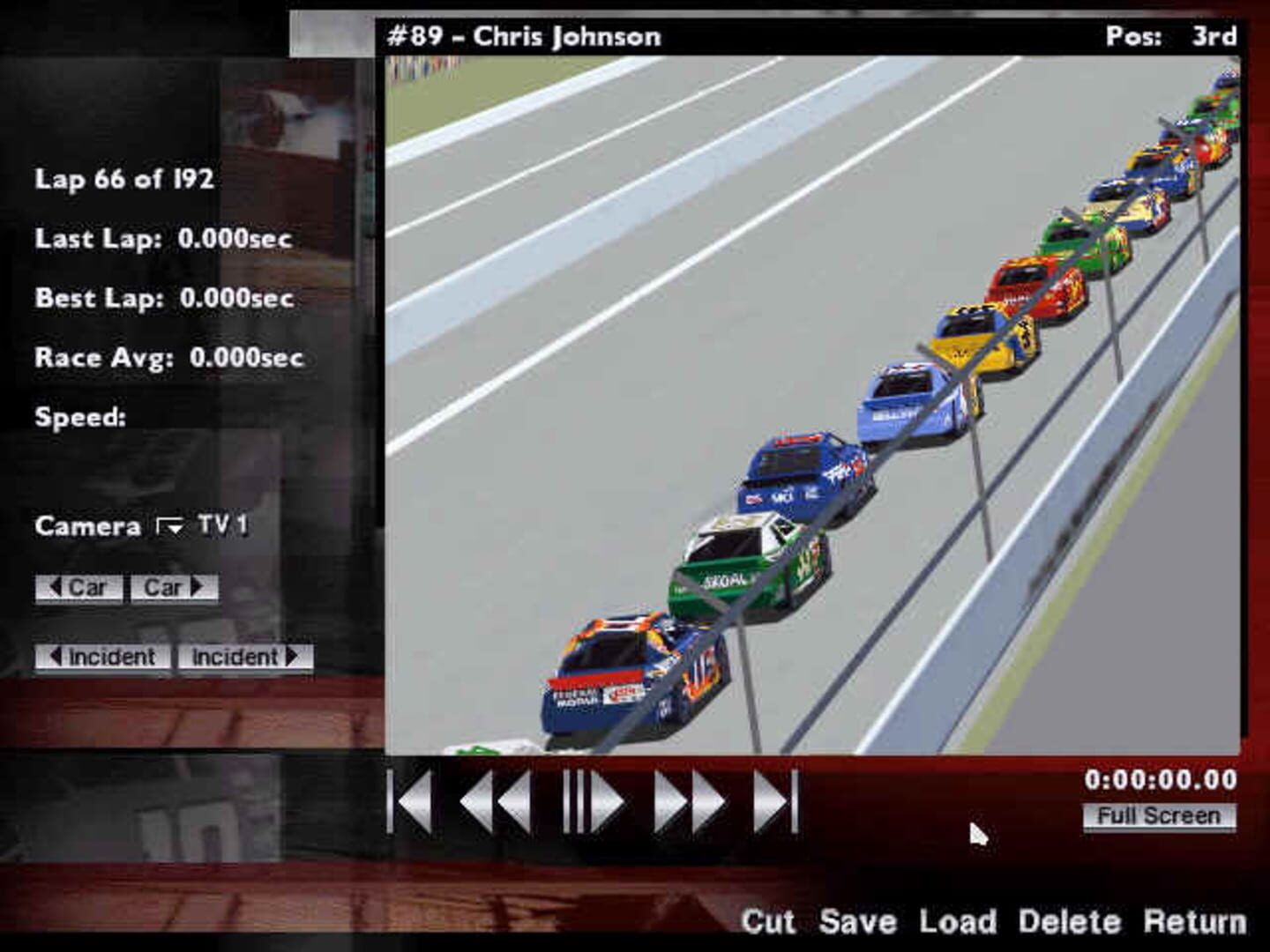 Captura de pantalla - NASCAR Racing: 1999 Edition