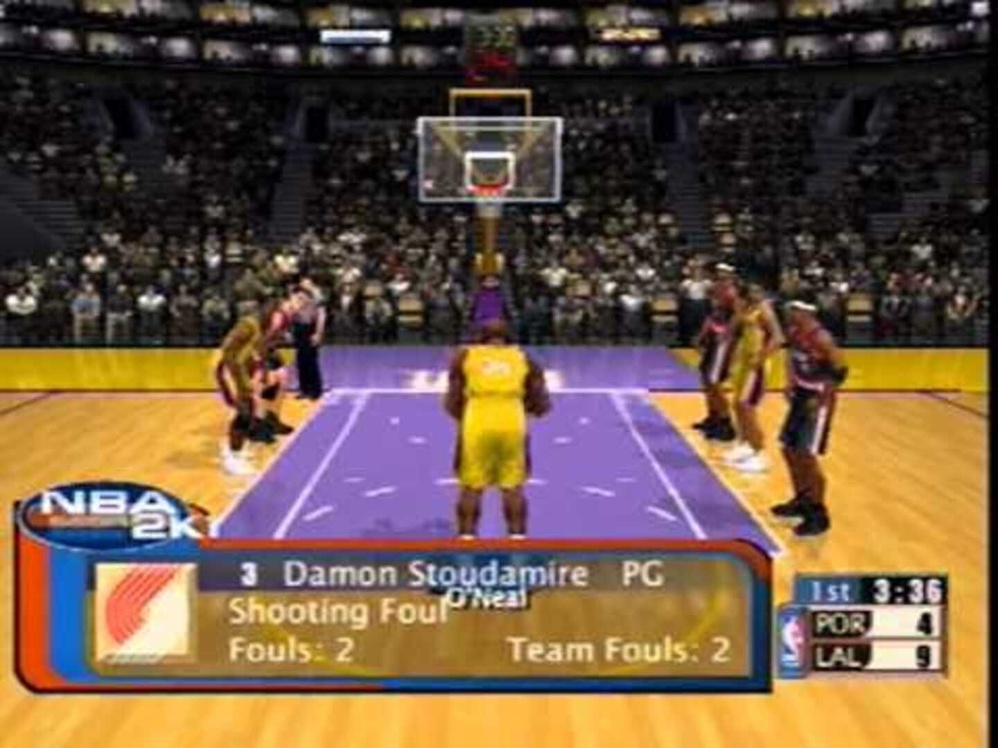 Captura de pantalla - NBA 2K1