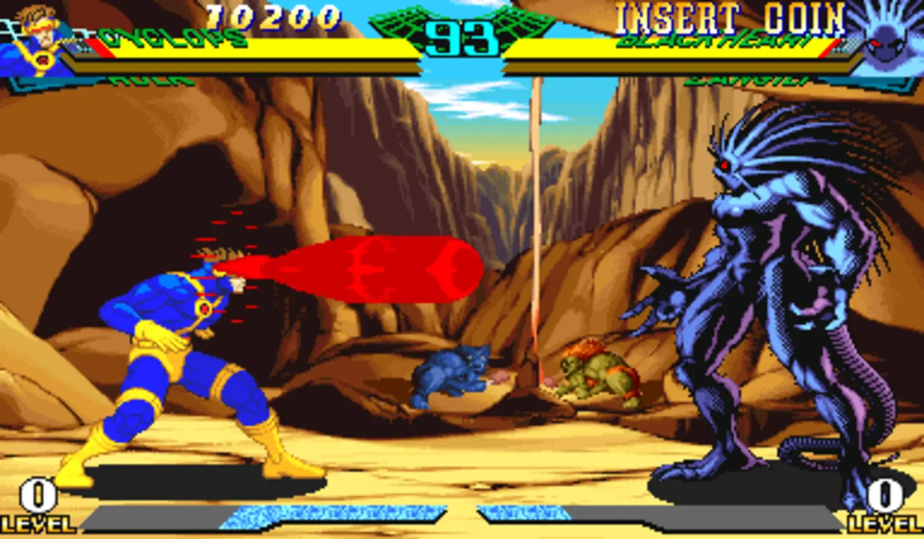 Captura de pantalla - Marvel Super Heroes vs. Street Fighter