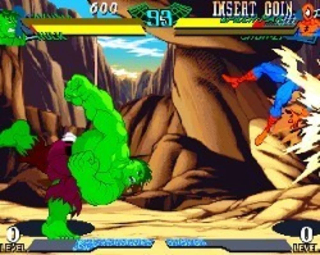 Captura de pantalla - Marvel Super Heroes vs. Street Fighter