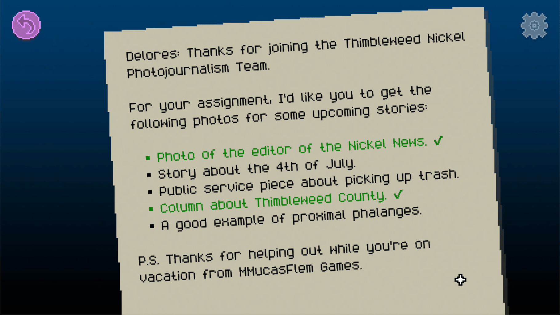 Delores: A Thimbleweed Park Mini-Adventure screenshot