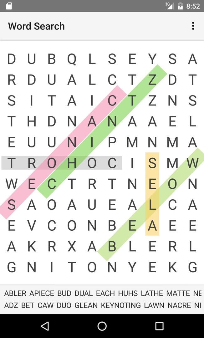 Captura de pantalla - Word Search