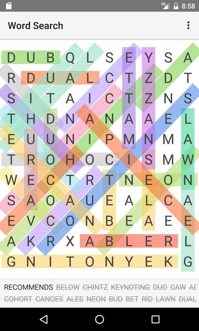 Captura de pantalla - Word Search