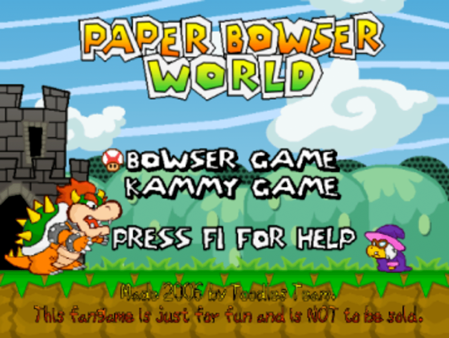 Paper Bowser World screenshot