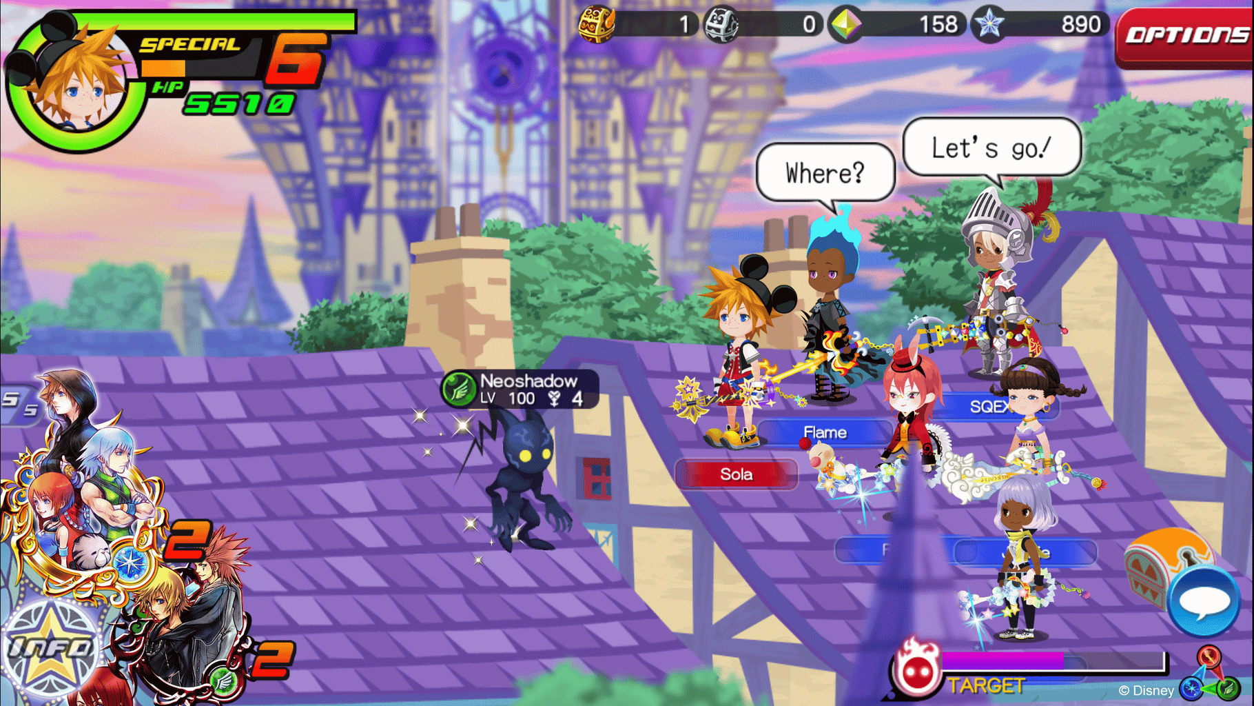 Kingdom Hearts χ[chi] screenshot