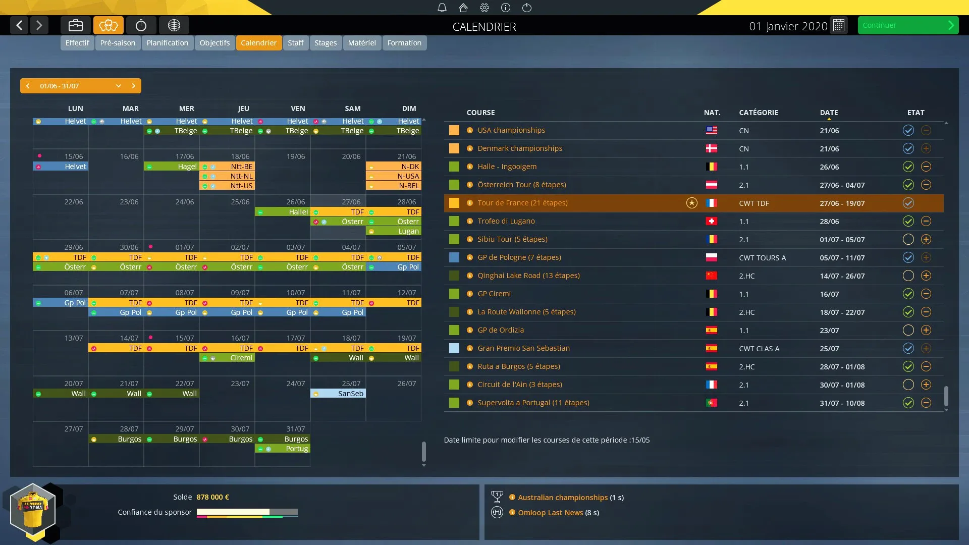 Captura de pantalla - Pro Cycling Manager 2020