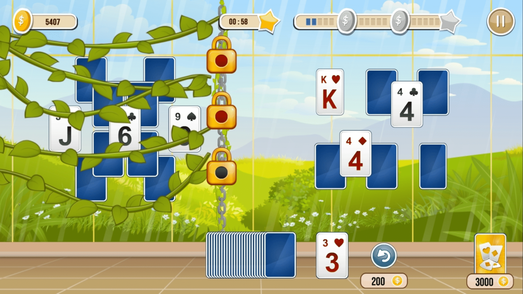 Solitaire TriPeaks Flowers screenshot