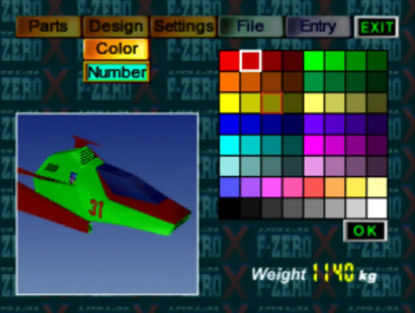 Captura de pantalla - F-Zero X Expansion Kit