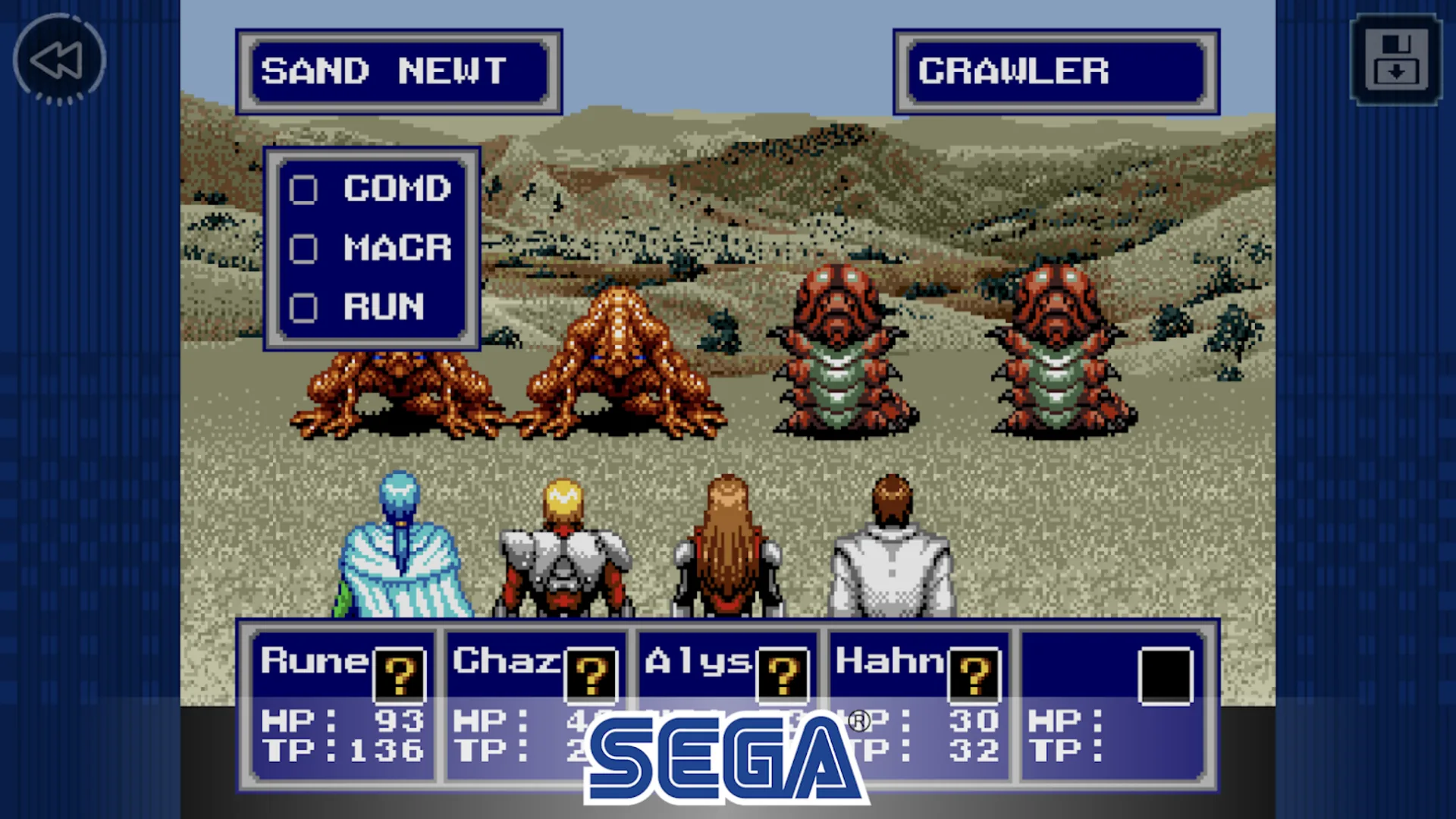 Captura de pantalla - Phantasy Star Classics