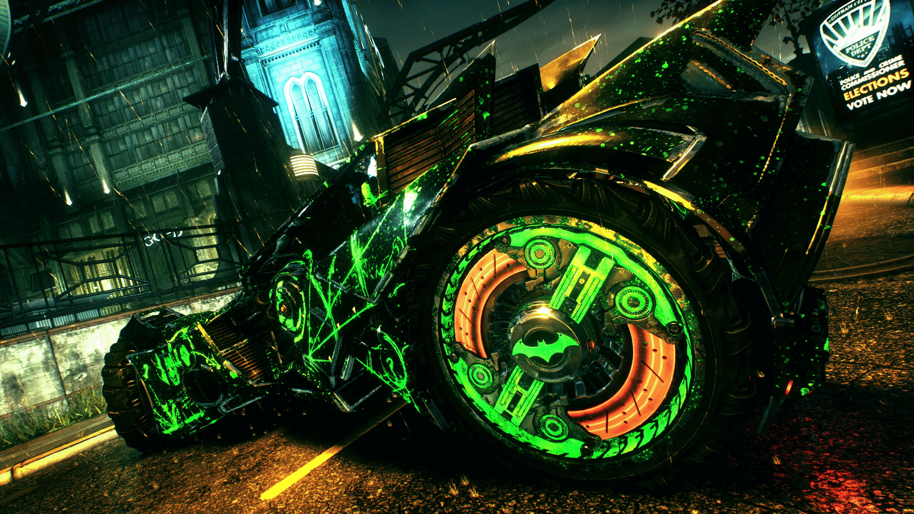 Batman: Arkham Knight - Riddler Themed Batmobile Skin screenshot