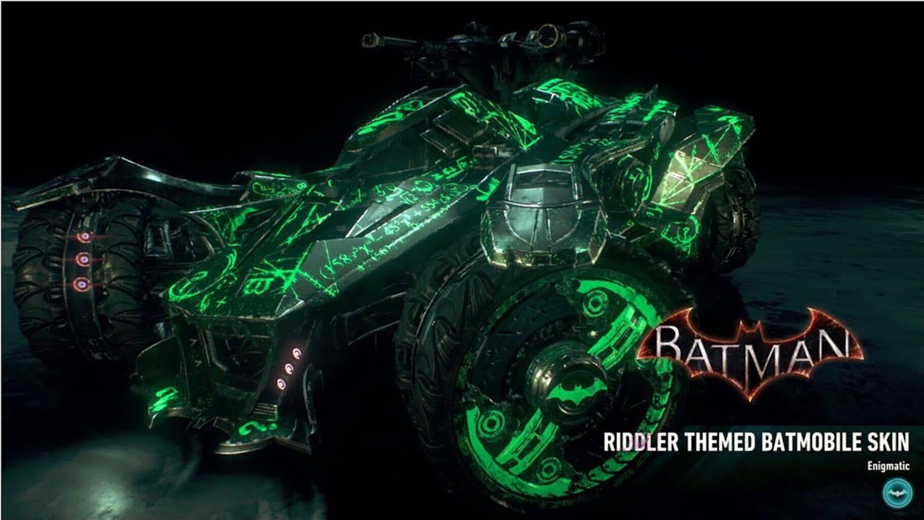 Captura de pantalla - Batman: Arkham Knight - Riddler Themed Batmobile Skin