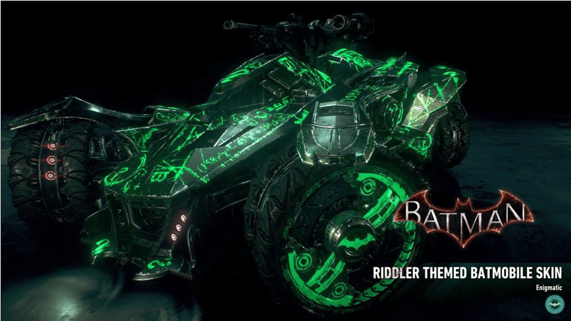 Batman: Arkham Knight - Riddler Themed Batmobile Skin screenshot