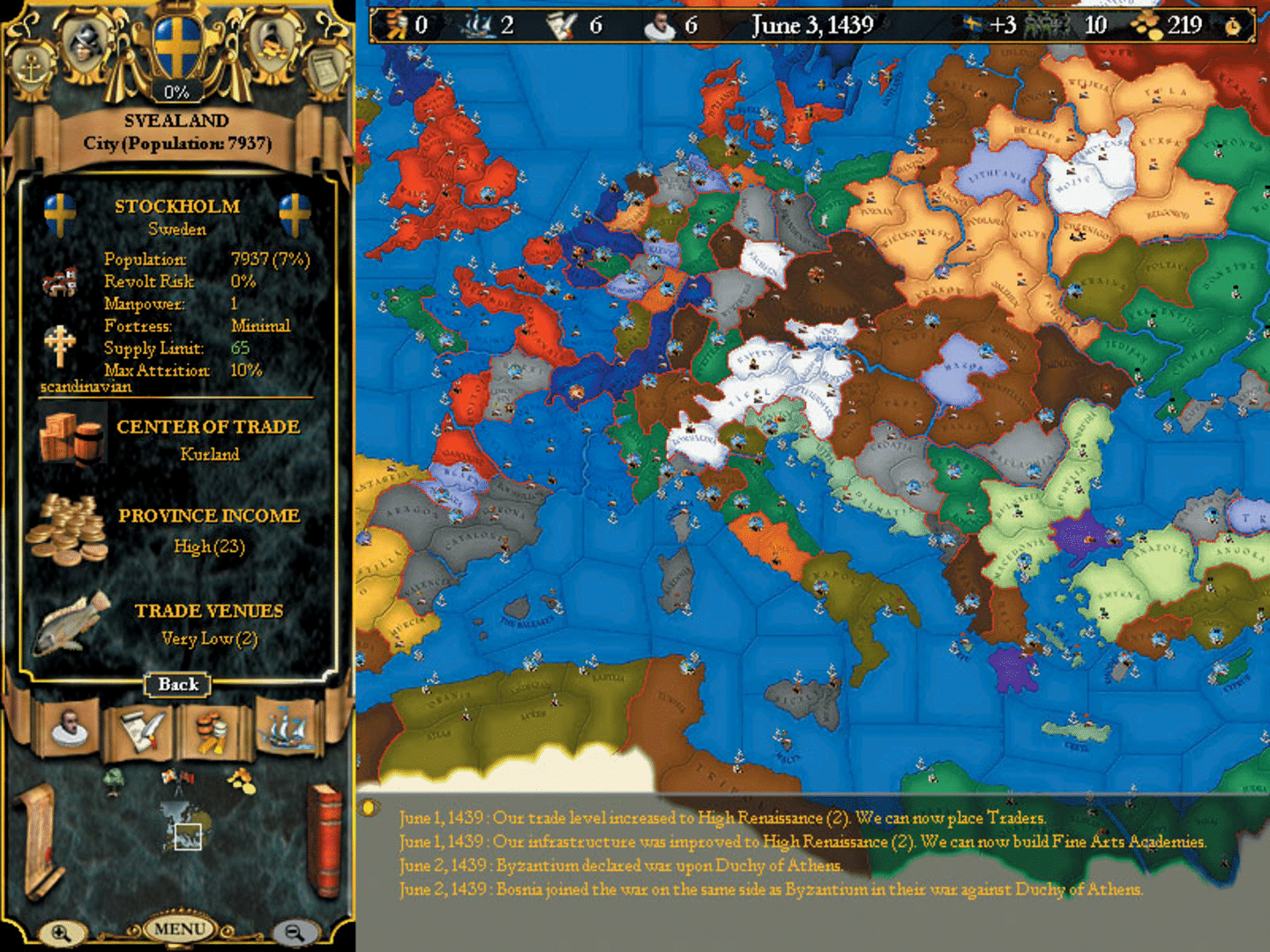 Europa Universalis II screenshot